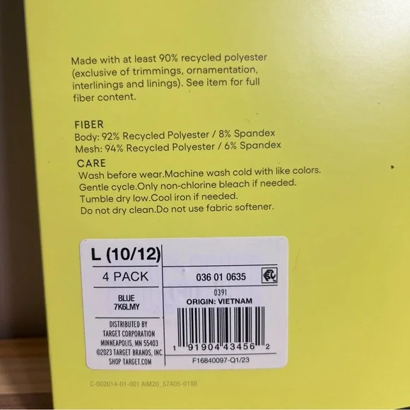 Boys' 4pk Youth L Mesh Boxer Briefs - All In Motion New - Picture 4 of 8